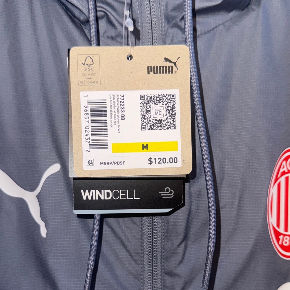 BRAND NEW Puma Men's Gray and Red Windbreaker - Picture 4 of 8